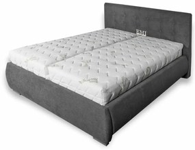 Aria kárpitozott ágy + rácsos rács + matrac EMI