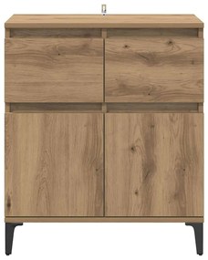 Széf fiókkal Artisan tölgy 60 x 35 x 70 cm Műszaki fa és vas