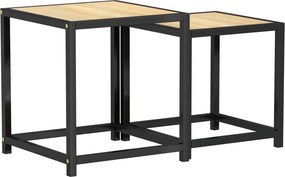 vidaXL 2 db sonoma-tölgyszínű MDF dohányzóasztal