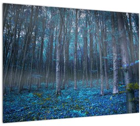 Kép - varázslatos erdő (üvegen) (70x50 cm)