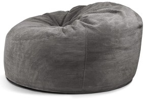 Sötétszürke kordbársony babzsákfotel Om 135 – SLOWDOWN