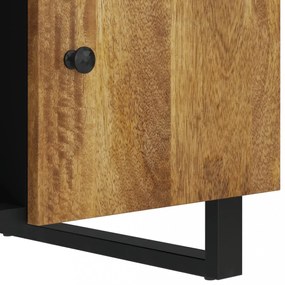 tömör mangófa és szerelt fa dohányzóasztal 100 x 54 x 40 cm