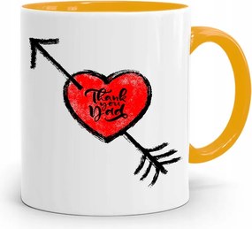 Sárga Bögre Apák Napi Ajándék Thank You Dad fényképes nyomtatással