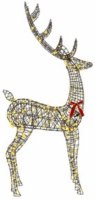 3D rénszarvas 250 LED-del Meleg fehér 180 cm Rattan