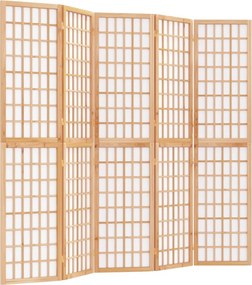 vidaXL 5-paneles japán stílusú összecsukható paraván 200 x 170 cm