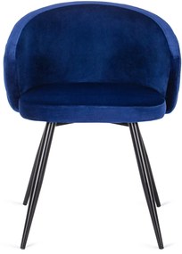 Elegáns Étkezőszék Sötétkék Bársony Kárpittal. ADELE