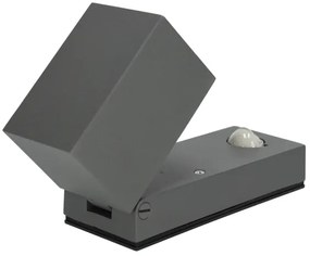Kültéri fali lámpa érzékelővel QUAZAR 1xGU10/35W/230V IP44 szürke