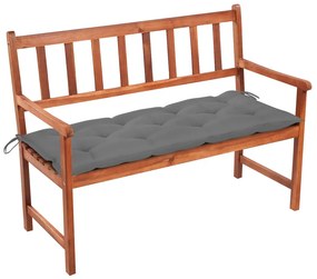 vidaXL tömör akácfa kerti pad párnával 120 cm