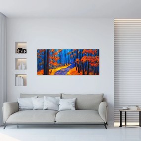 Egy őszi erdő képe (120x50 cm)