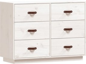 vidaXL fehér tömör fenyőfa tálalószekrény 100 x 40 x 75 cm