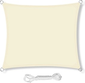 Kerti napvitorla háromszög 3,6x3.6m krémszínű napvitorla