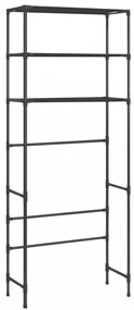 3 szintes fekete mosógép feletti tárolóállvány 69 x 28 x 169 cm