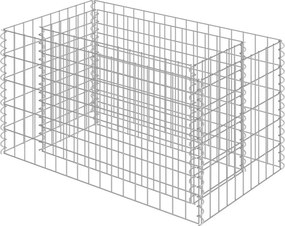 vidaXL horganyzott acél gabion magaságyás 90 x 50 x 50 cm