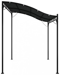 antracitszürke szövet és acél pavilon 2 x 2,3 m 180 g/m²