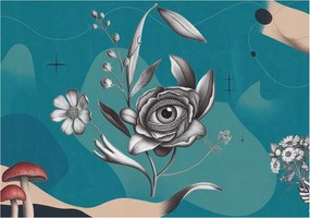 Dekoratív Fotótapéta Hálószobába Virágos szem 208x146 Ragasztó