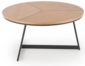 Kávésasztal KARIDA 41x80 cm bézs/fekete