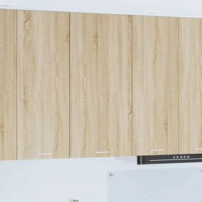 Függő szekrény Riga Sonoma tölgy és fehér 50 x 31 x 100 cm