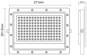 LED Kültéri reflektor LED/150W/230V 5000K IP65 szürke