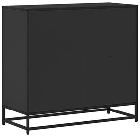 fekete szerelt fa könyvszekrény 80,5x35x76 cm