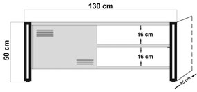 Nappali fal Cosmopolitan 27 (atlanti fenyő + fekete). 1089246