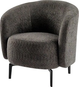 Fotel, szürkésbarna Taupe/fekete, PRESO