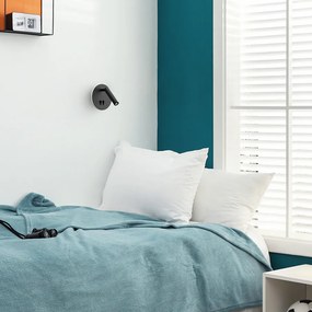RENDL THALIA nástěnná černá satinovaný akryl 230V LED 6+3W 3000K