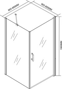 Simple nyílóajtós szögletes zuhanykabin