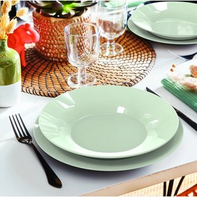 Luminarc PLUMI üveg étkészlet 18 részes 6 személyes zöld