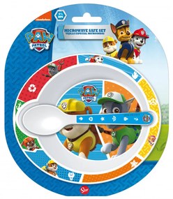 Mancs Őrjárat Pup Power baba micro mélytányér + kanál szett