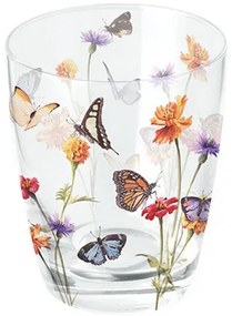 Butterfly Garden white üvegpohár 0,25l