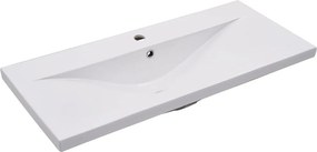 vidaXL fehér kerámia beépíthető mosdókagyló 91 x 39,5 x 18,5 cm
