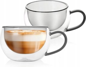 2x Termikus pohár dupla falú kávé tea latte italok 300 ml