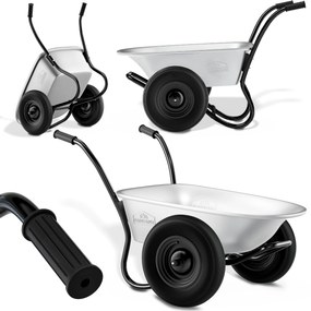 Gardebruk® Kerti talicska 100 l - stříbrný