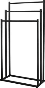 Törölközőtartó állvány, fekete, POLDO