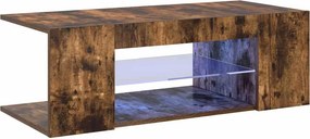 vidaXL füstös tölgy színű LED-es TV-szekrény 90 x 39 x 30 cm