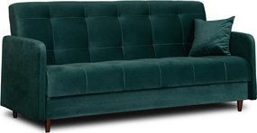 Sofa Rozkładana TIVOLI Zielona Welurowa
