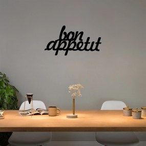 Fém fali dekoráció, Bon Appetit 1 - Fekete