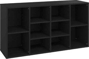 vidaXL fekete szerelt fa cipőtároló pad 103 x 30 x 55 cm