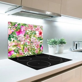 Üveg vágódeszka virágos mintával 60x52 cm