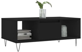 Fekete szerelt fa dohányzóasztal 90x50x36,5 cm