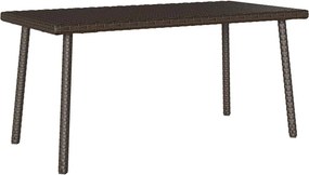 vidaXL téglalap barna polyrattan kerti dohányzóasztal 80x40x37cm