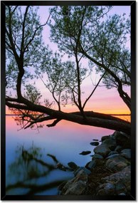 Poszterek keretben 40x60 Sziklák Fa Tó