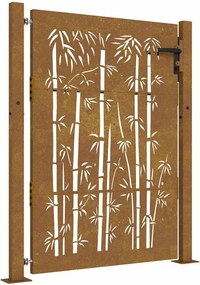 vidaXL Corten acél, bambusz mintás kerti kapu 100x150 cm