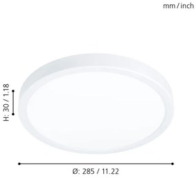 Eglo 99227 - LED mennyezeti lámpatest FUEVA 5 LED/20W/230V