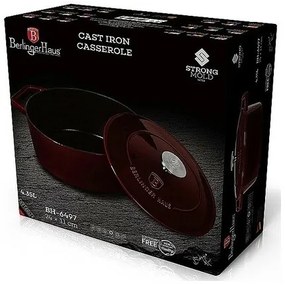 Berlinger Haus Öntöttvas edény fedővel Burgundy Line, 24 cm
