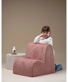 Rózsaszín kordbársony gyerek fotel Cloud – Wigiwama