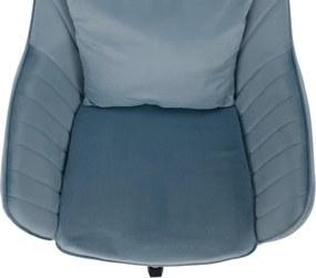 Irodai szék, kék Velvet szövet/króm, KLIAN
