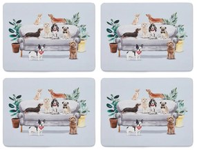 Curious Dogs 4 db-os parafa tányéralátét szett, 21,5x29 cm - Cooksmart ®
