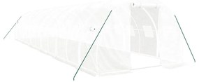 fehér acélvázas melegház 36 m² 12 x 3 x 2 m