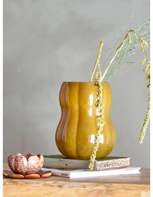 Barna üveg kézzel készített váza (magasság 20 cm) Pumpkin – Bloomingville